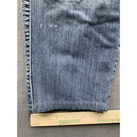 Vtg Pelle Pelle Mens Denim Jeans Punk Studded Pockets Patched Grunge Size 40X30 - Picture 7 of 16